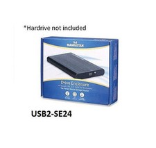 USB 2.0 Hard Drive Enclosure for 2.5" SATA , Slim Design, Manhhatan 130240