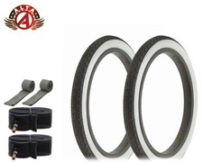 2 Alta Whitewall Bicycle Smooth Tires 16x 1.75 Slick Iii Tread Wire Bead 6pcs.