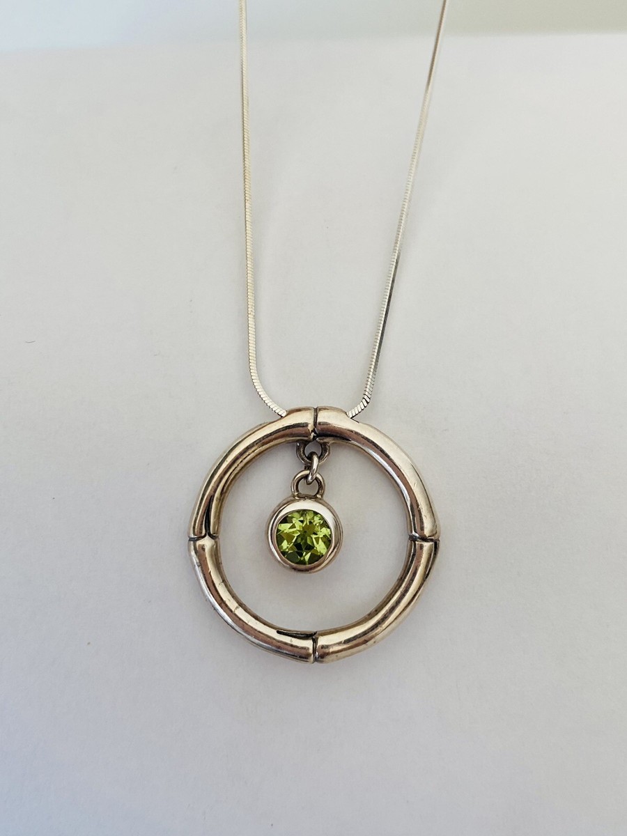 Sundance Catalog JGD Signed Sterling Silver Peridot Circle
