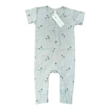 Q by Quincy Mae Baby unisex Ribbed Palms Short Sleeve Romper Size 18-24