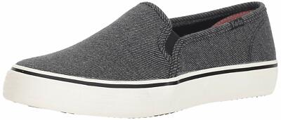 Keds Women's WF59053 Double Decker Striped Charcoal Gray Slip