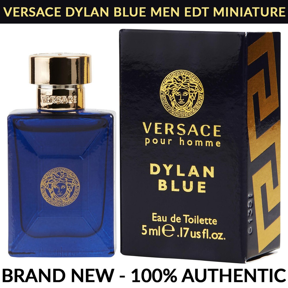 VERSACE Pour Homme Dylan Blue EDT Men's Cologne 0.17 oz / 5ml Miniature Bottle