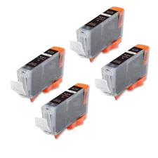 4 BLACK Replacement Ink + chip for CLI-8BK MX850 iP6600 iP6700 iP4500 iP4300