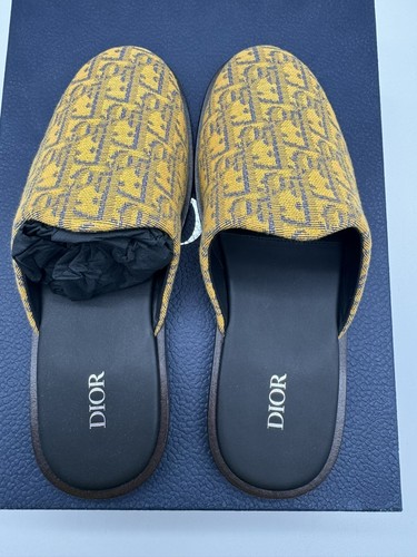 Zapatilla Dior Indior Mule Dorada Jacquard Oblicua TOTALMENTE NUEVA - Imagen 4 de 8