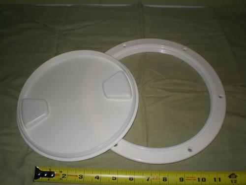 Marine Screw-in Deck Plate, 8 inch Opening WHITE - Bild 3 von 4