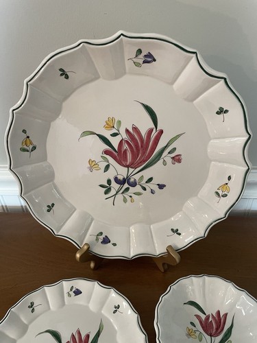 Italian Hand Painted Serving Set; Platter, Plate, And Dish. Circa Early 1980s - 第 11/11 張圖片