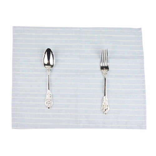 White Striped Linen Cotton Dinner Cloth Napkins Set Of 12 40 X 30 Cm For Event - Picture 9 of 9