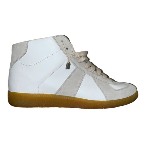 Maison Margiela White & Grey Replica High-Top Sneakers - Picture 1 of 4