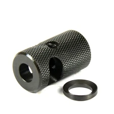 Compact Low Concussion 1/2x28 Competition Muzzle Brake .223 5.56 Knurled