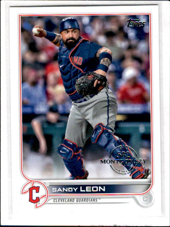 2022 Topps 582 Montgomery Club Foil Stamped Sandy Leon  #353 Guardians