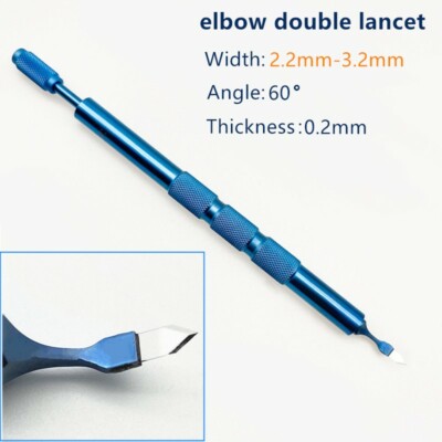 Sapphire elbow double lancet Sapphire Keratome blade Ophthalmic surgery Blade 