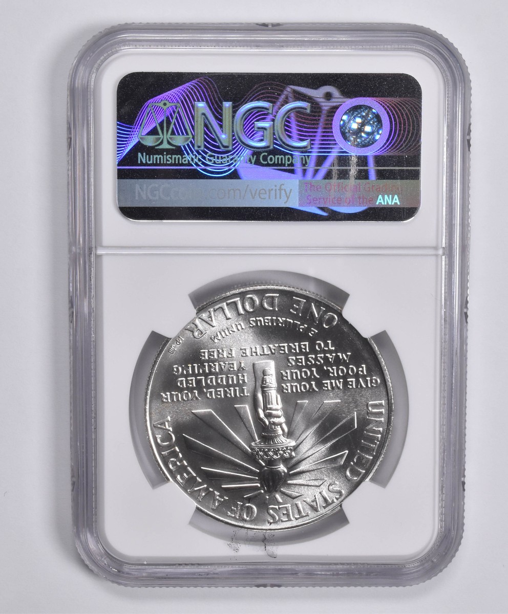 【定価26.4万円】MICRO DAME SK SILVER US6 MS70 1986-P Statue of Liberty Commemorative Dollar NGC Brown Label