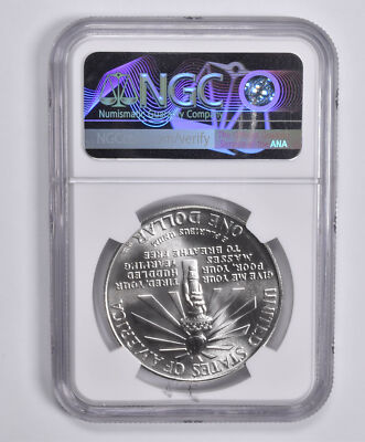 MS70 1986-P Statue of Liberty Commemorative Dollar NGC Brown Label