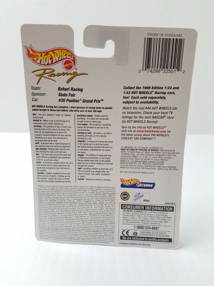 HOT WHEELS RACING SPEED AND THUNDER ED. 1:64 #30 FERIA ESTATAL PONTIAC GRAN PREMIO Foto 2 de 3