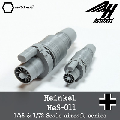 Heinkel HeS 011  1:48 oder 1:72 Bausatz - model kit 3d printed