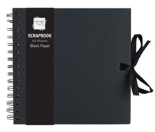 Scrapbook 20cm Spiral Bound Memory Photo Album Journal Book Square & Ribbon Tie