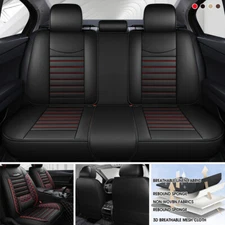 Car Seat Covers Full Set,Leather Car Seat Front Seats and Back Fit for Most Cars