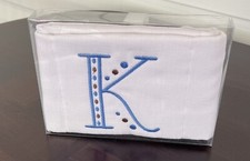 Personalized Embroidery Burp Cloth With Initial K