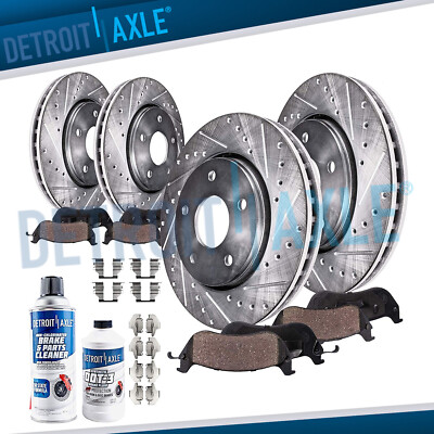 Front & Rear Brakes Rotor and Brake Pads for Ford Explorer Flex Lincoln MKS MKT