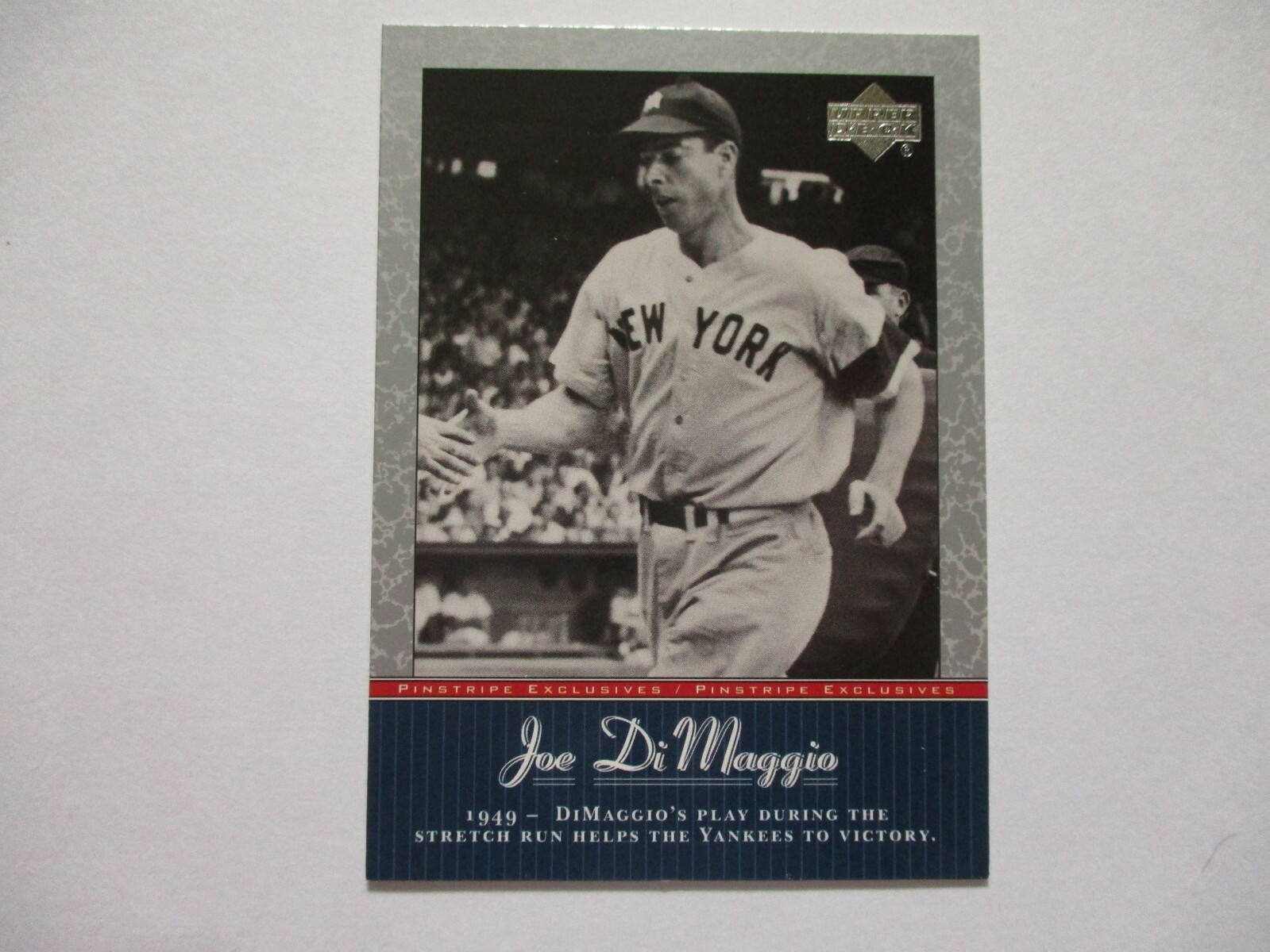 2001 Upper Deck Pinstripe Executives Joe DiMaggio Baseball Card #JD38