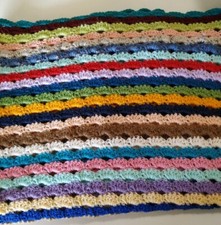 Coperta uncinetto, copertina ,coperta fatta a mano, coperta arcobaleno