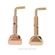 VIOLA CHIN REST CLAMPS, TWO PIECE STYLE, GOLD OR SILVER, DURABLE, UK SELLER