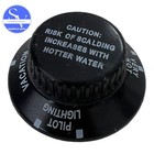 White Rodgers Water Heater Knob (Black) 37N73U