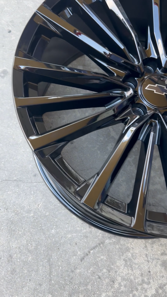 Fr205 Rims 26'' Escalade Wheels Gloss Black FR205 with Tires fit Silverado Yukon ...
