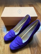 NIB Tod s women s azurite leather Jodie penny loafer pumps 38.5