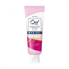 Sunstar Ora2 Me Stain Clear Toothpaste Peach Leaf Mint 130g 亮白净色牙膏蜜桃薄荷