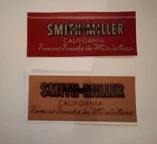 2 - Smith Miller Miniature Truck California Decals