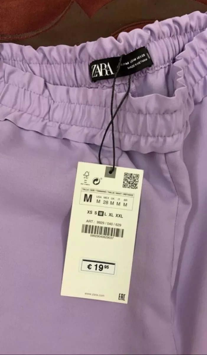 Zara pantaloni deals lilla