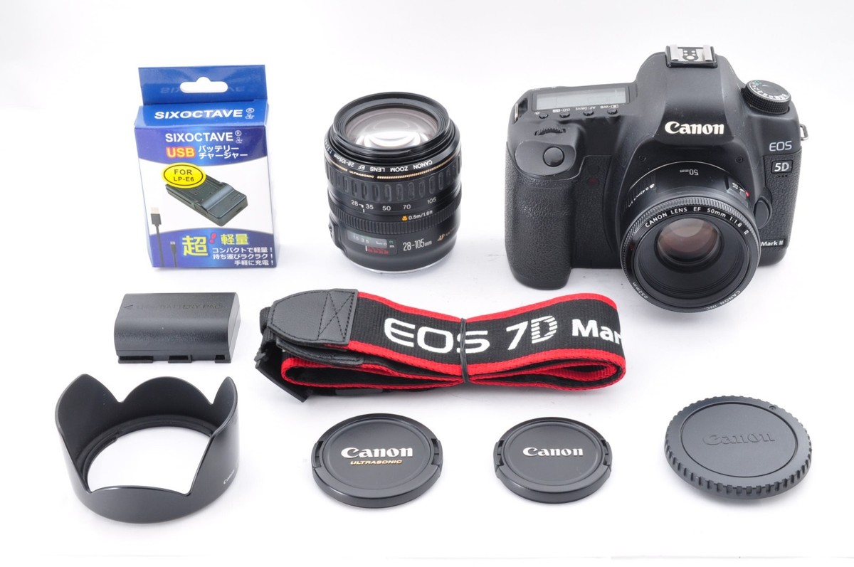 Canon EOS 5D Mark II DSLR + 50mm f/1.8 II + 28-105mm USM Lens Kit
