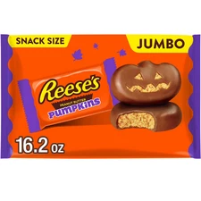 Reese's Milk Chocolate Snack Size Peanut Butter Pumpkins Halloween Candy 16.2 oz