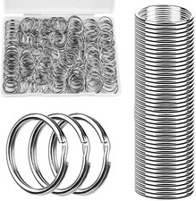 200 Pcs 1 Inch Heavy Duty Metal Split Key Rings, Bulk Keychain Rings