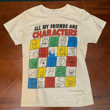 VTG The Simpsons All My Friends Are Characters Women's T-Shirt - Small, USA Made