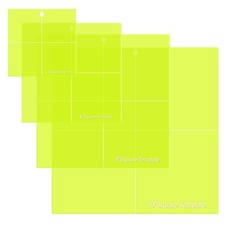 Square Quilting Template Set 4 Pcs 4/6/8/10 Inch Acrylic Accurate Cutting