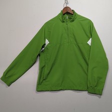 Nike Golf Silver Tag Women's 1/2 Zip Windbreaker Lightweight Jacket Green White