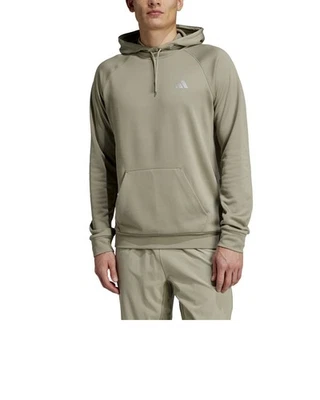  Kapuzen Hoodie HERREN Adidas Game and Go Training Small Logo 3-Stripes Beige  - Bild 1 von 4