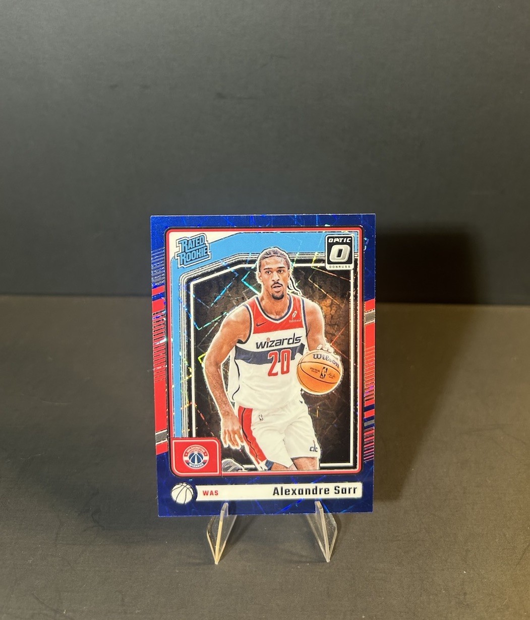 2024-25 donruss optic 276 Alexandre Sarr Blue Velocity
