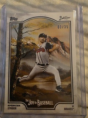2025 Topps x Bob Ross The Joy of Baseball Spencer Strider 3/35 SP Atlanta Braves