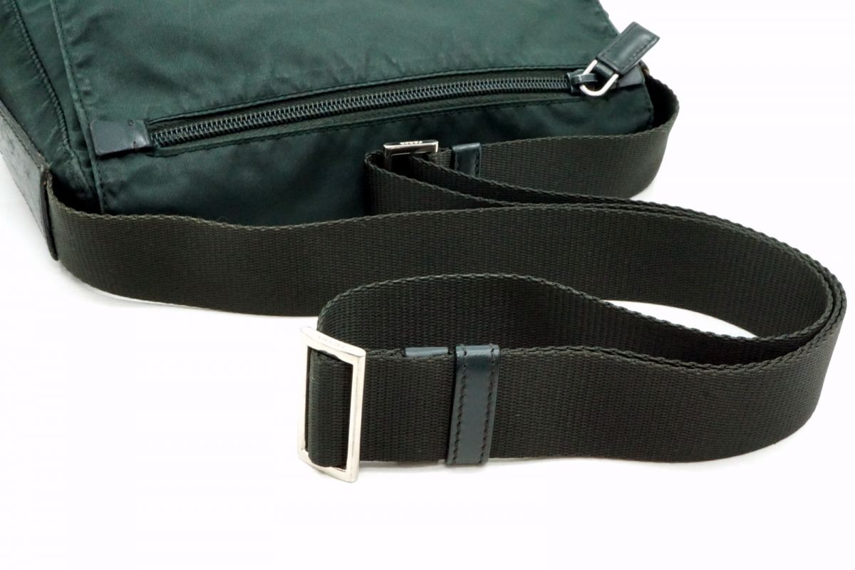 PRADA Mini Shoulder Bag Flap Triangular Logo Plat… - image 5