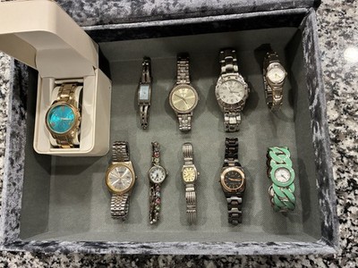 Lot Of 10 Working Designer Watches With Magnetic Case