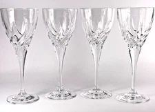 Vintage "Trix" Pattern by RCR-Royal Crystal Rock Set of 4-8 1/4" Wine Glasses