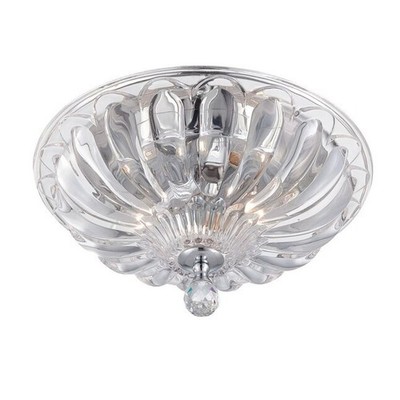 Eurofase Vintage 1-Light 11.75-in Chrome Flush Mount Light