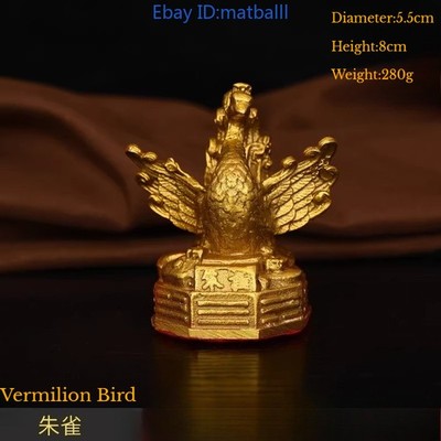 1pc Brass Four Divine Beasts Statue, Dragon Tiger Phoenix Turtle Decor Ornament