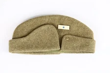 Unusual Wool Overseas Cap WWI(?) Yukon Style Red Cross YMCA w/ Victory Loan bar