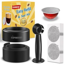 Reusable Vertuo Pod Refill Kit, Faster Seal Reusable Nespresso Vertuo Pods wi...