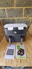 Image of Ninja MAX 6-in-1 Dual Zone Air Fryer 9.5L DZ400UK Gun Metal Grey RRP £229 - New