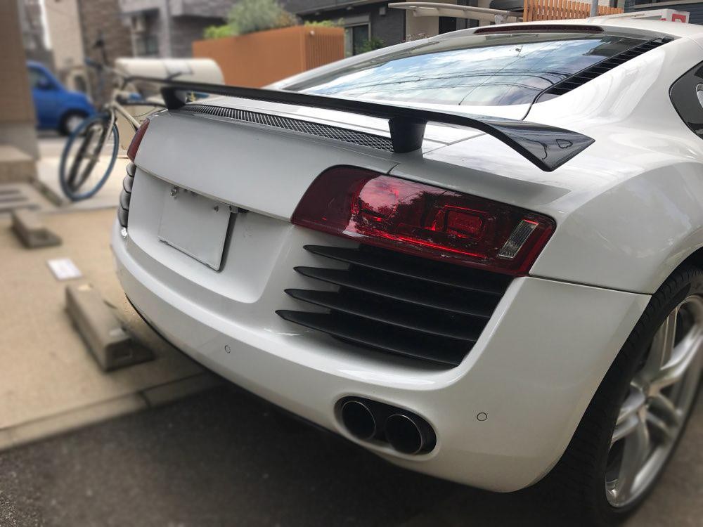 For Audi R8 GT V8 V10 Coupe 2008-15 Real Carbon Rear Trunk Spoiler Lip Wing Lid